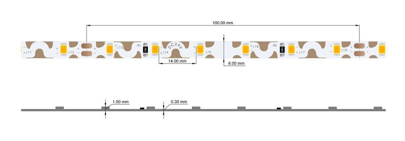 Biegbares LED-Band, 24-V-LED-Streifen