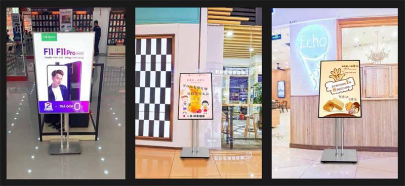 free standing poster display